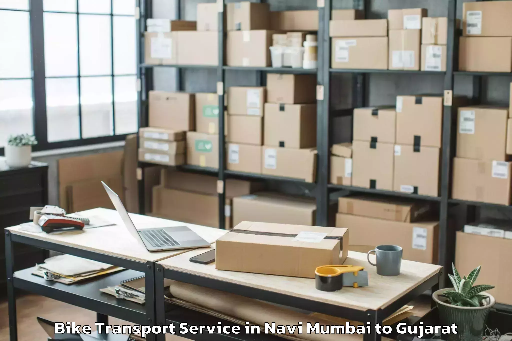 Navi Mumbai to Rajkot Bike Transport Booking